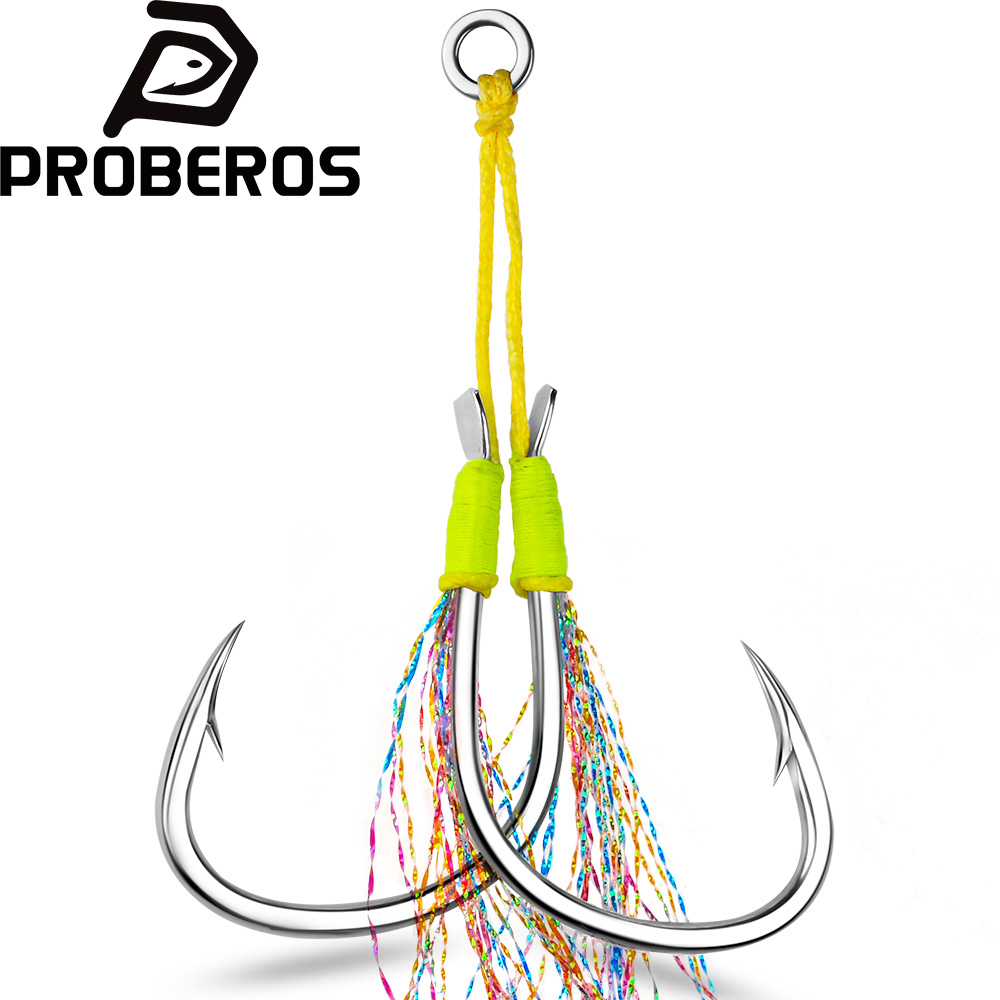 Fishing Hook Jig - PROBEROS 1-5 Slow Jig Feather Assist