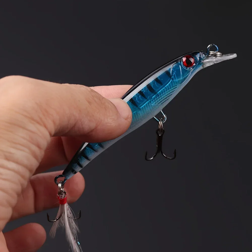 Laser 3D Eyes Bionic Minnow Fi - Fishing Hook Treble ulasan dan harga