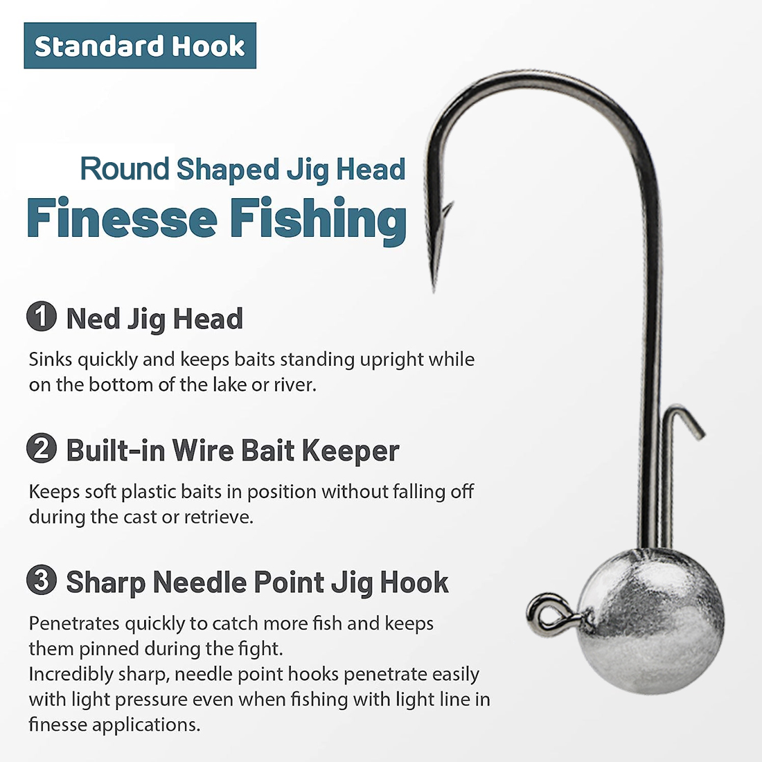FishTrip 1~10pcs Ned Jig Heads - Fishing Hook Weedless ulasan dan harga