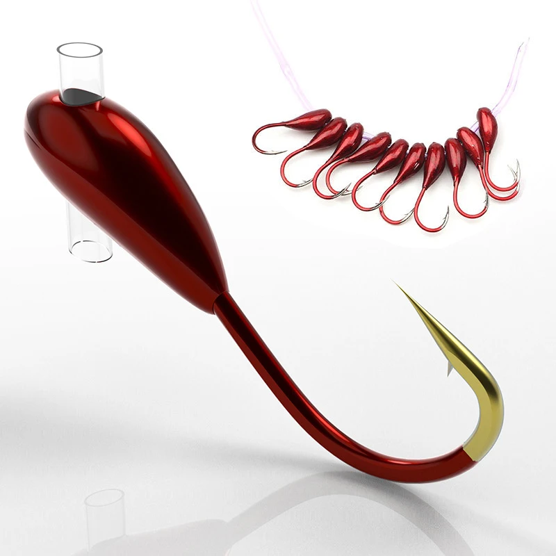 10/20PCS Winter Ice Fishing Ho - Fishing Hook Offset ulasan dan harga