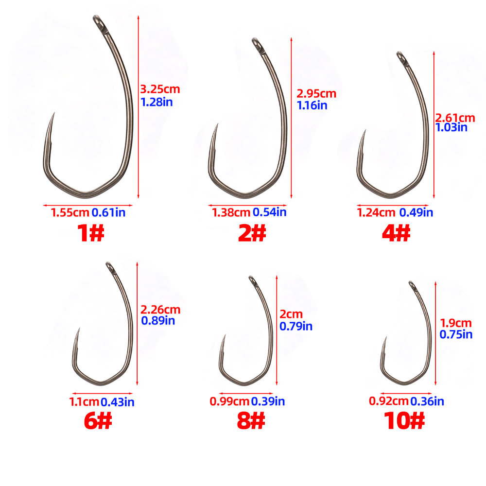 Hirisi 8042 100Pcs PTFE Coated - Fishing Hook Barbless ulasan dan harga
