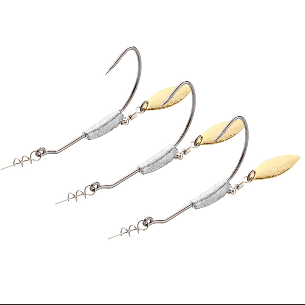 ATUENO 4pcs Offset Fishing Hoo - Fishing Hook Offset ulasan dan harga