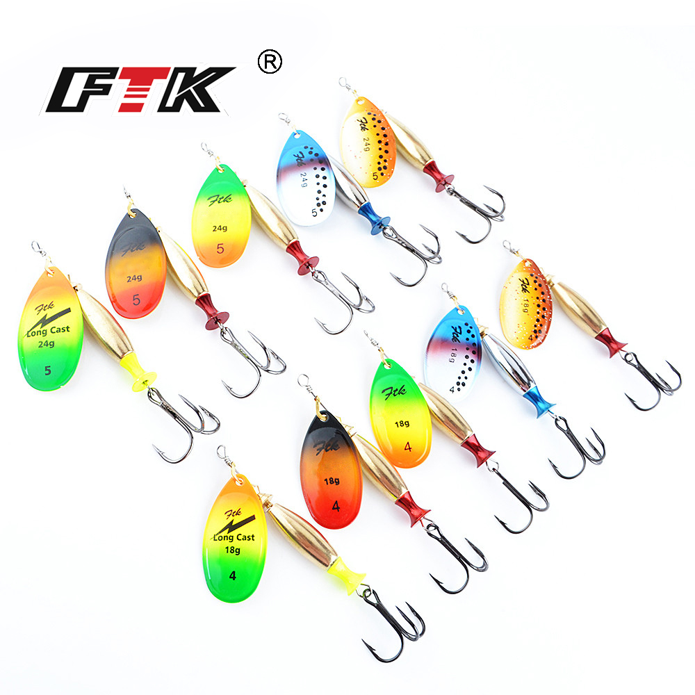 FTK 18g 24g Spinner Bait Hard  - Fishing Hook Treble ulasan dan harga