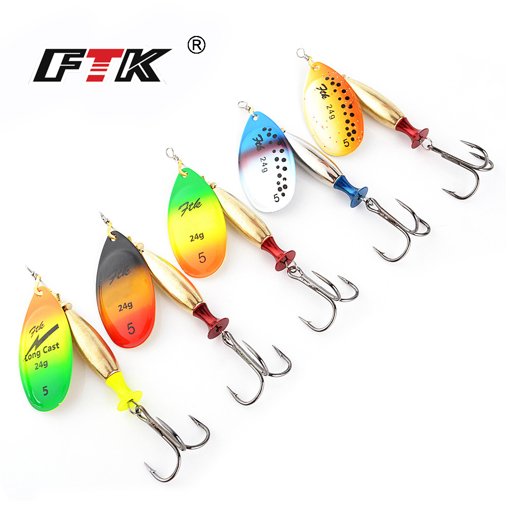 FTK 18g 24g Spinner Bait Hard  - Fishing Hook Treble ulasan dan harga
