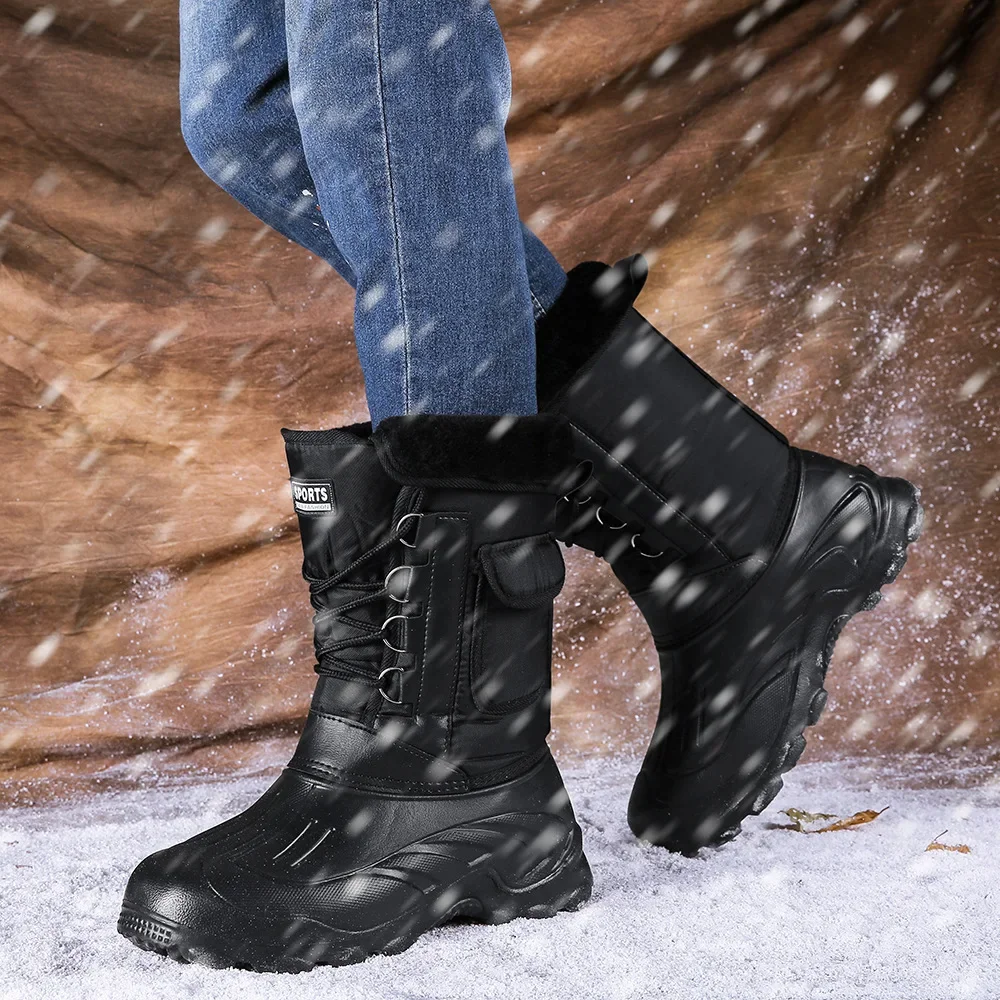 Men Winter Snow Boots Outdoor  - Fishing Hook Size ulasan dan harga