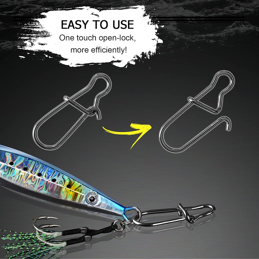 50Pcs Crankbait Snaps Stainles - Fishing Hook Stainless Steel ulasan dan harga