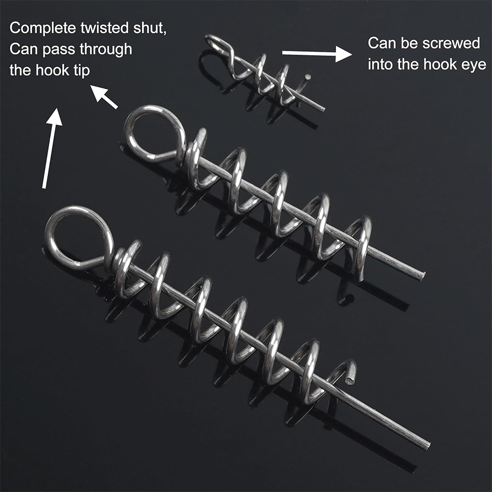 50Pcs Spring Twist Lock Fishin - Fishing Hook Stainless Steel ulasan dan harga