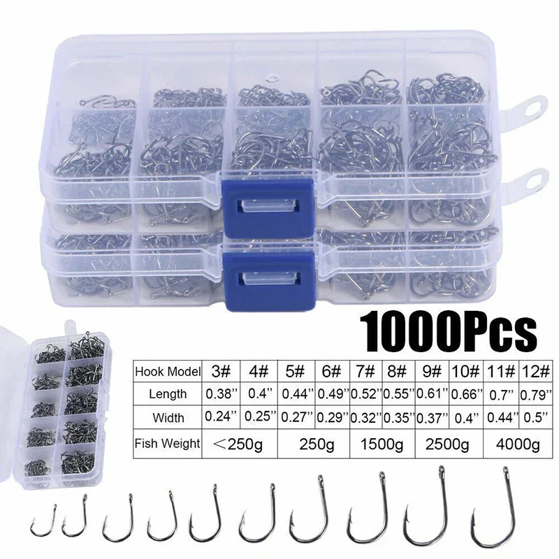 50-1600Pcs/BoxFishing Hooks Ca - Fishing Hook Circle ulasan dan harga