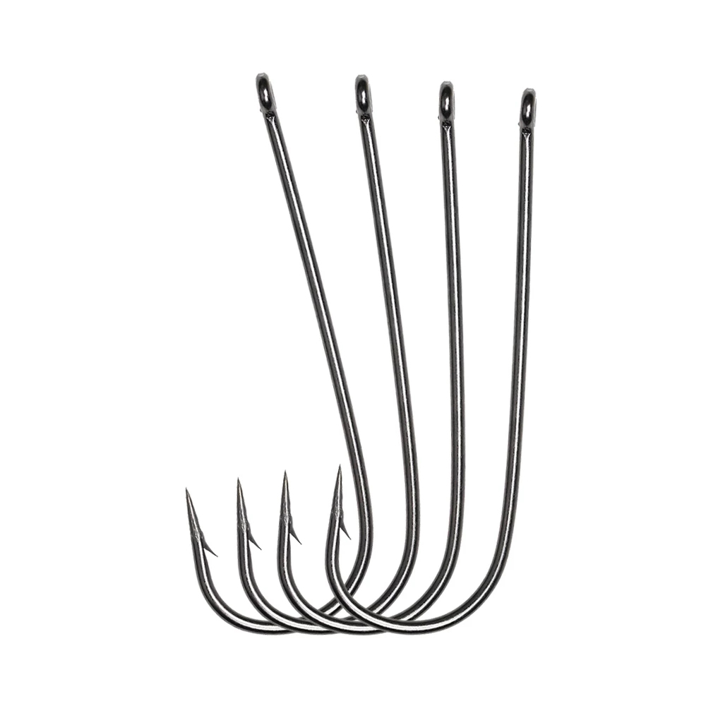 ICERIO 100PCS 16# - 3/0 Long S - Fishing Hook Barbless ulasan dan harga