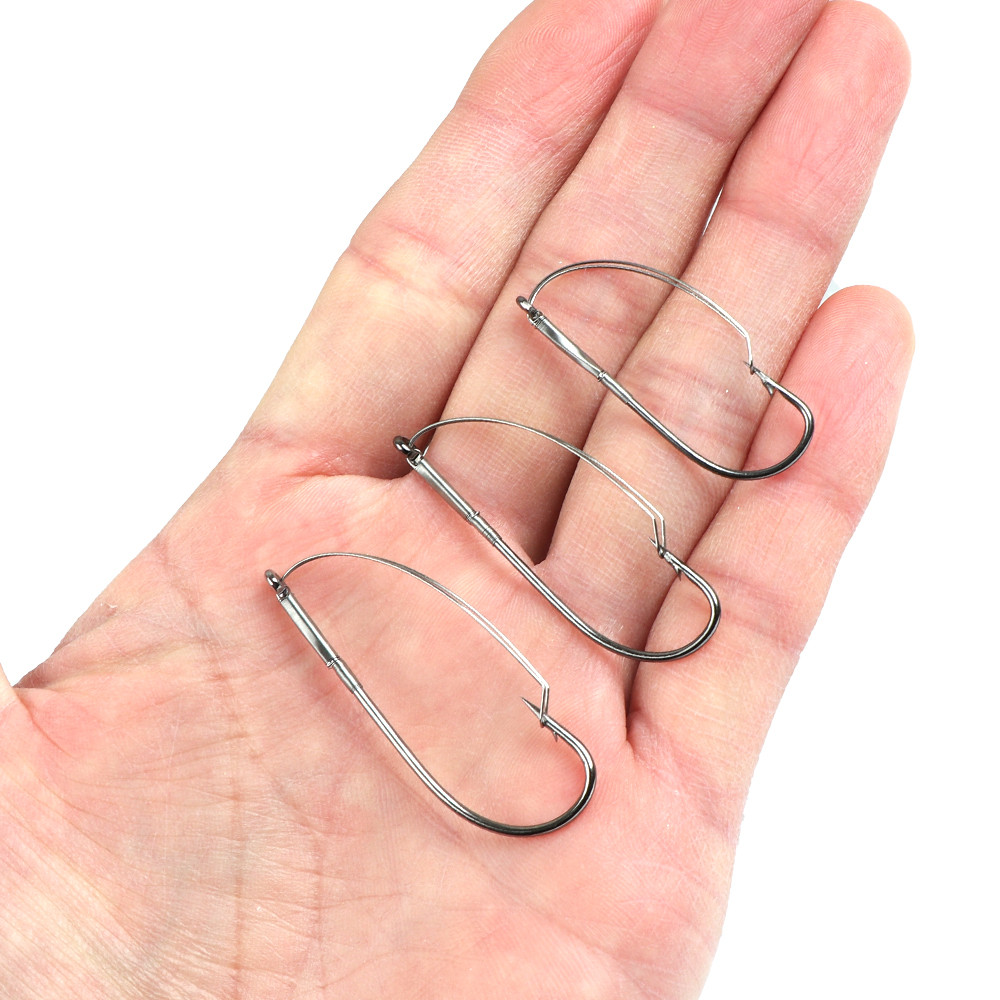 10Pcs/box Fishing Wacky Weedle - Fishing Hook Weedless ulasan dan harga