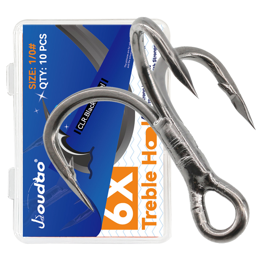 6X Fishing Treble Hooks Black  - Fishing Hook Offset ulasan dan harga