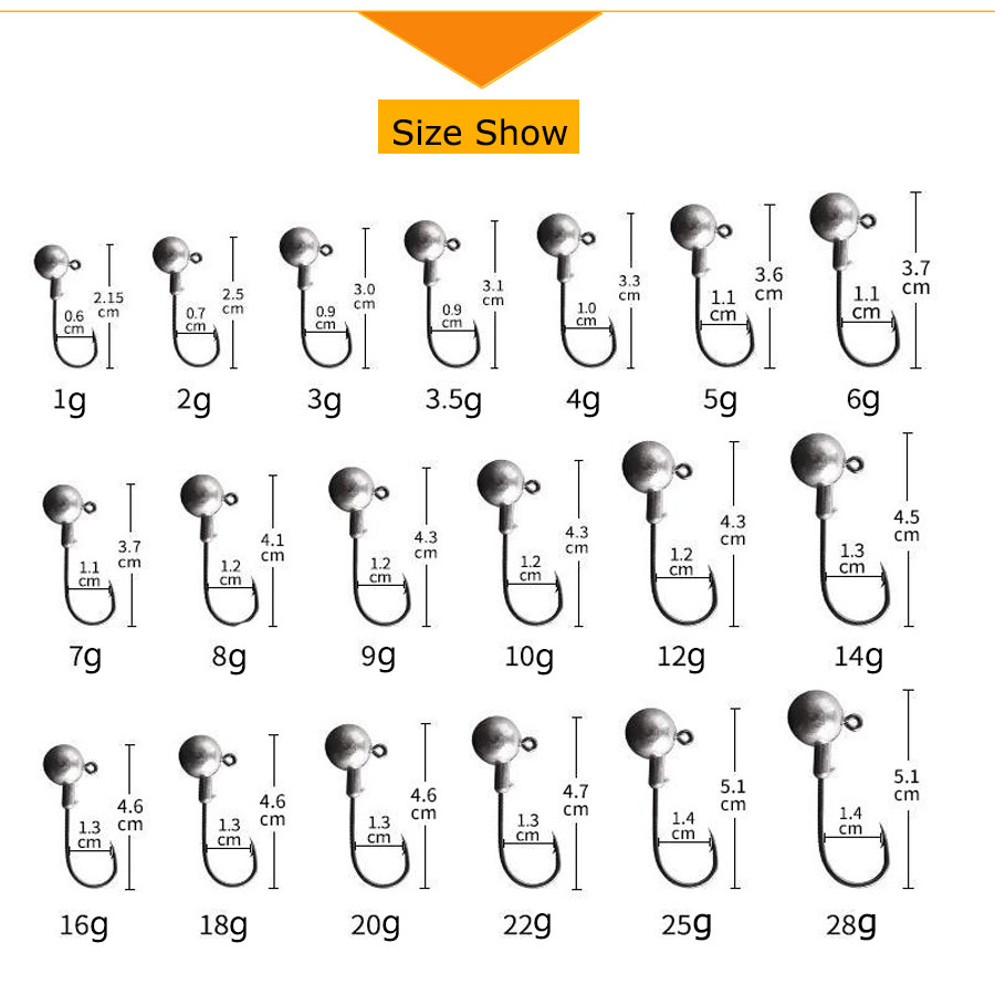 WODJYJ 1g 2g 3g 4g 5g 7g 8g 10 - Fishing Hook Offset ulasan dan harga