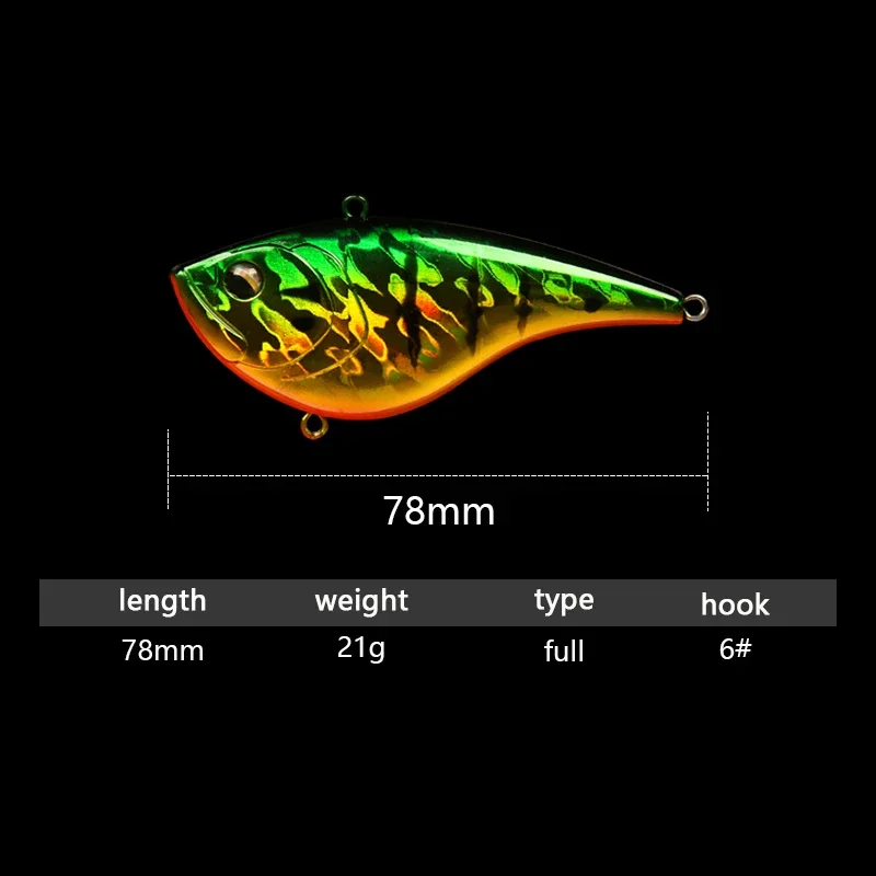 21g/78mm VIB Fishing Lure Arti - Fishing Hook Treble ulasan dan harga