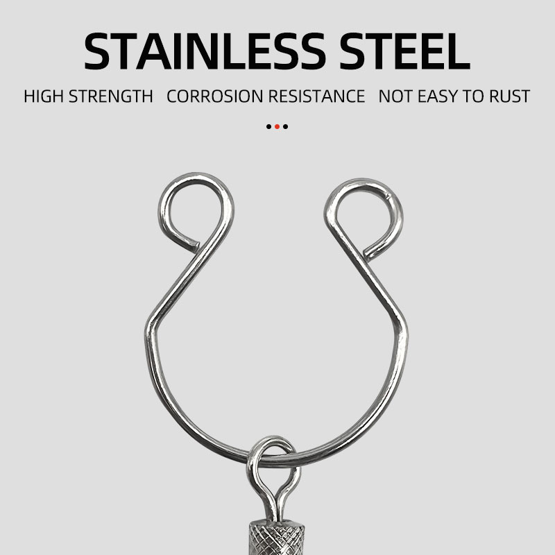 ShareShark 2pcs/bag Fast Knot  - Fishing Hook Stainless Steel ulasan dan harga